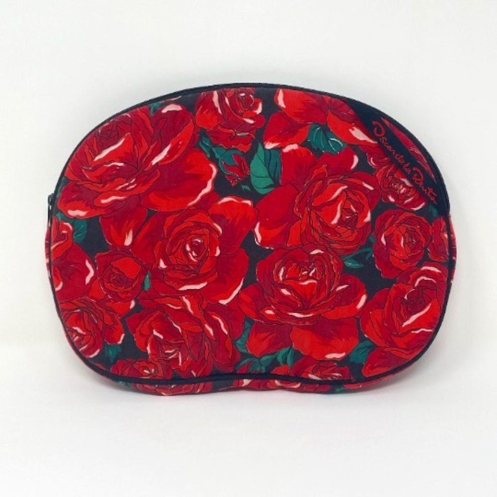 Vintage Oscar De La Renta 80s Cosmetic Makeup Bag/Purse Clutches